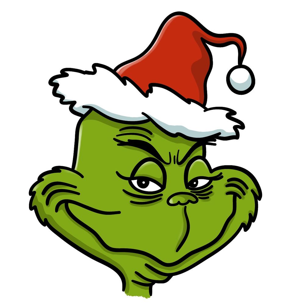 How to draw the Grinch’s face