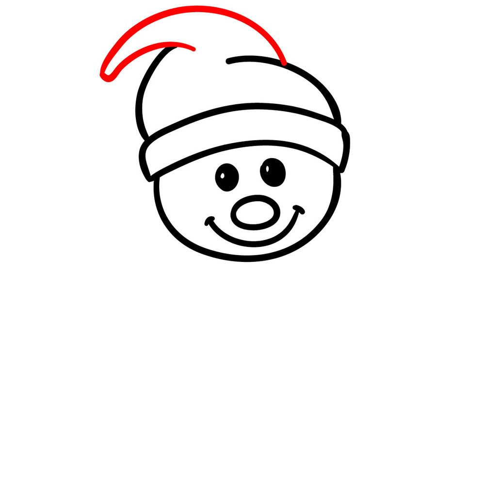 How to draw a Christmas Elf - step 08