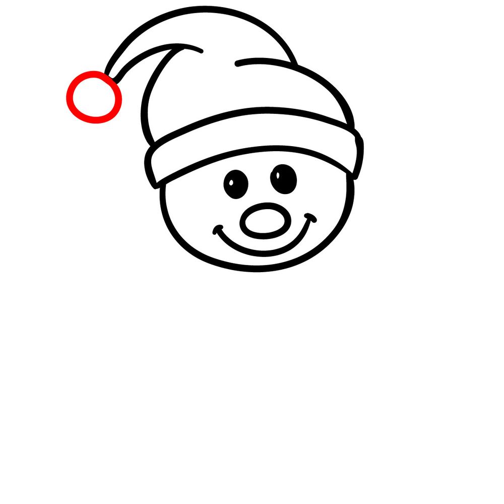 How to draw a Christmas Elf - step 09