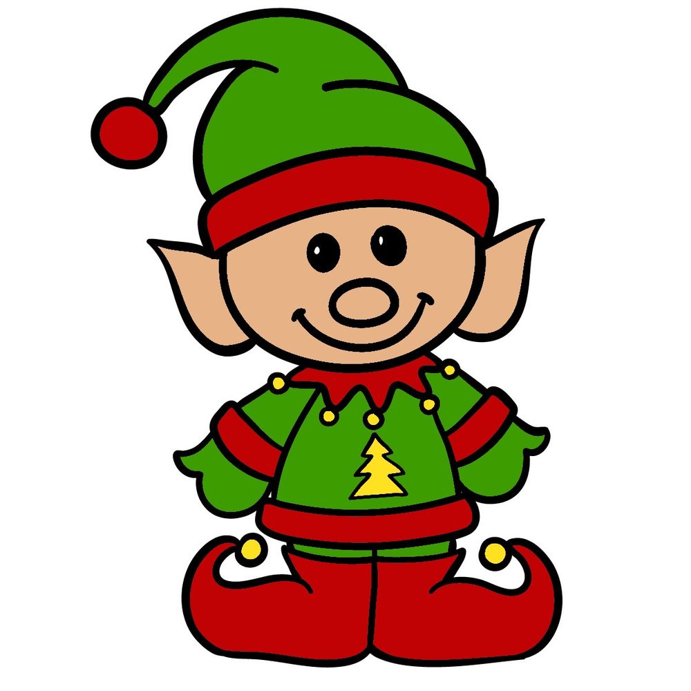 How to draw a Christmas Elf - step 25