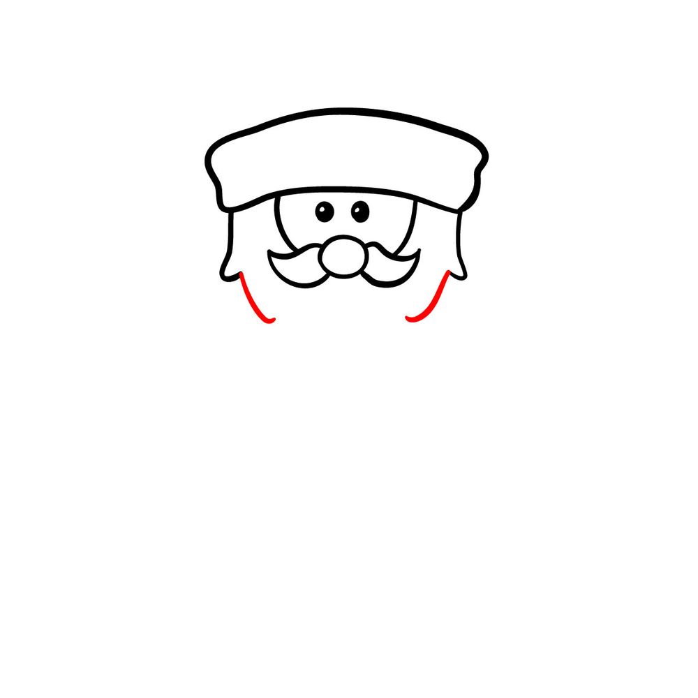 How to draw Santa Claus - step 08