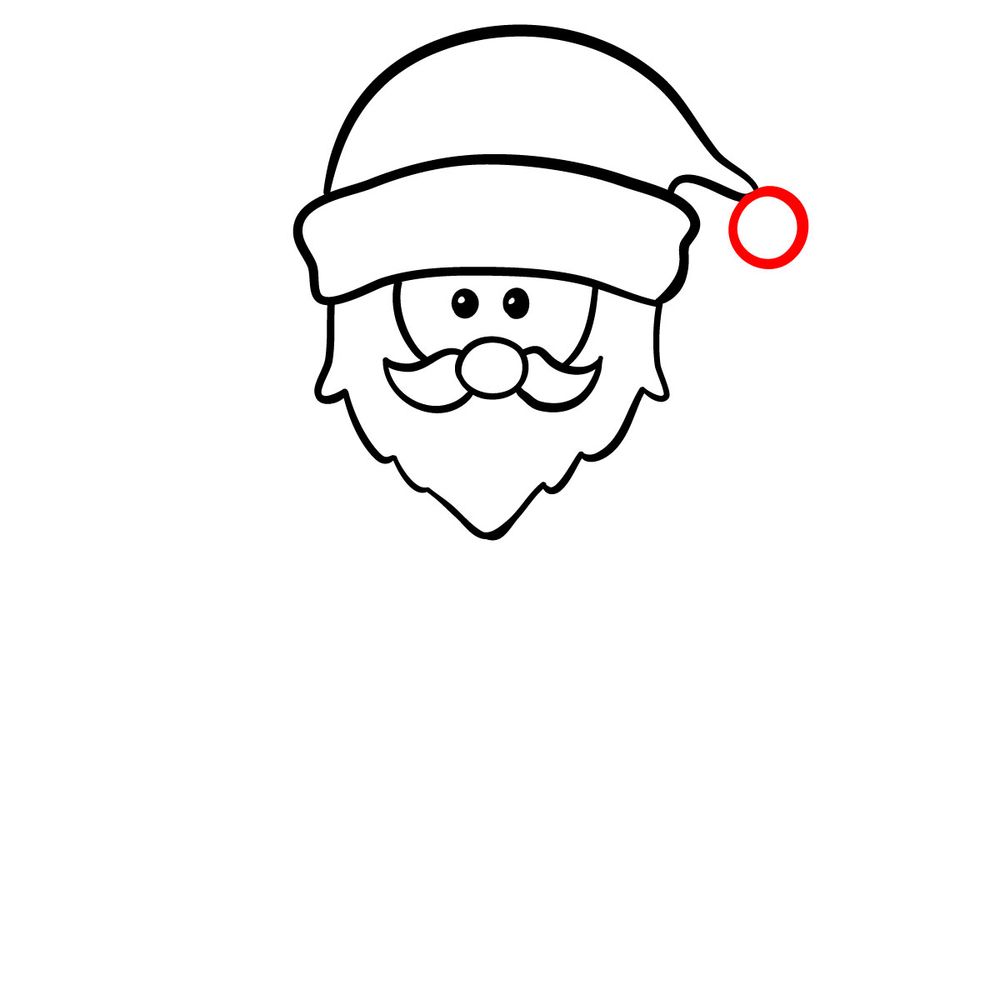How to draw Santa Claus - step 11
