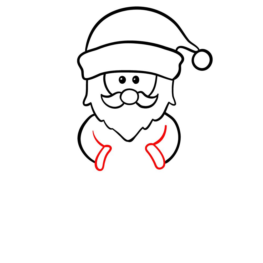How to draw Santa Claus - step 13
