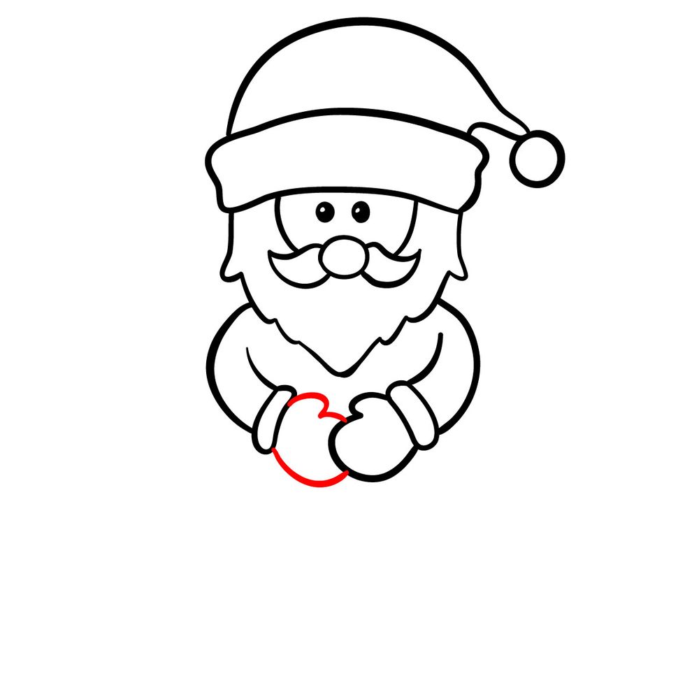 How to draw Santa Claus - step 15