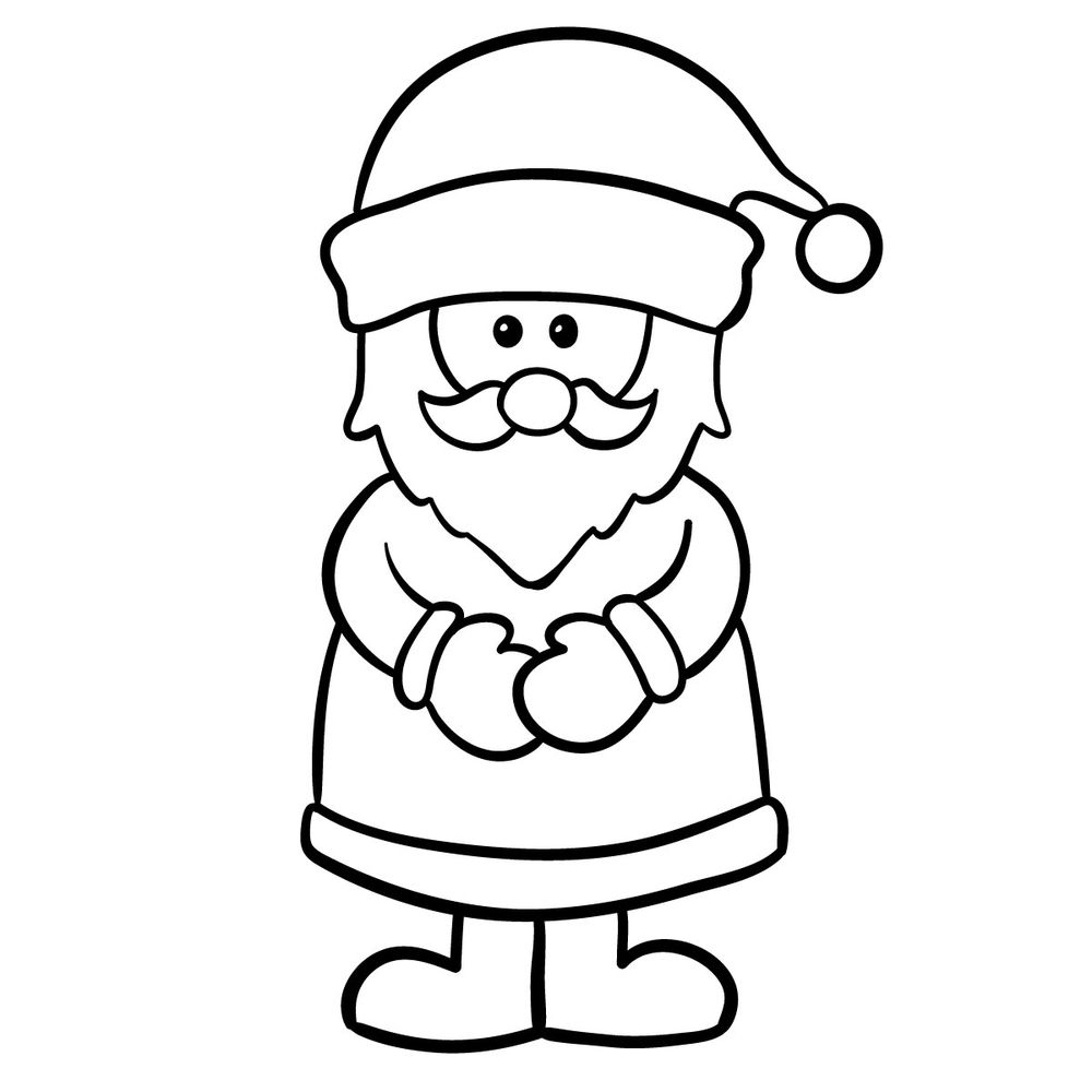 How to draw Santa Claus - step 20