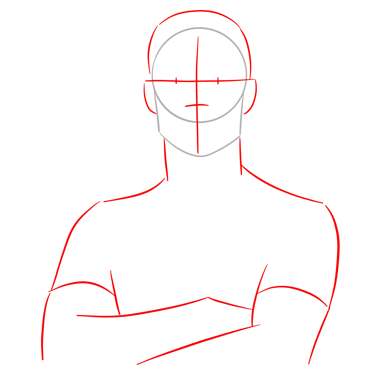 How to Draw Ronaldo - step 02