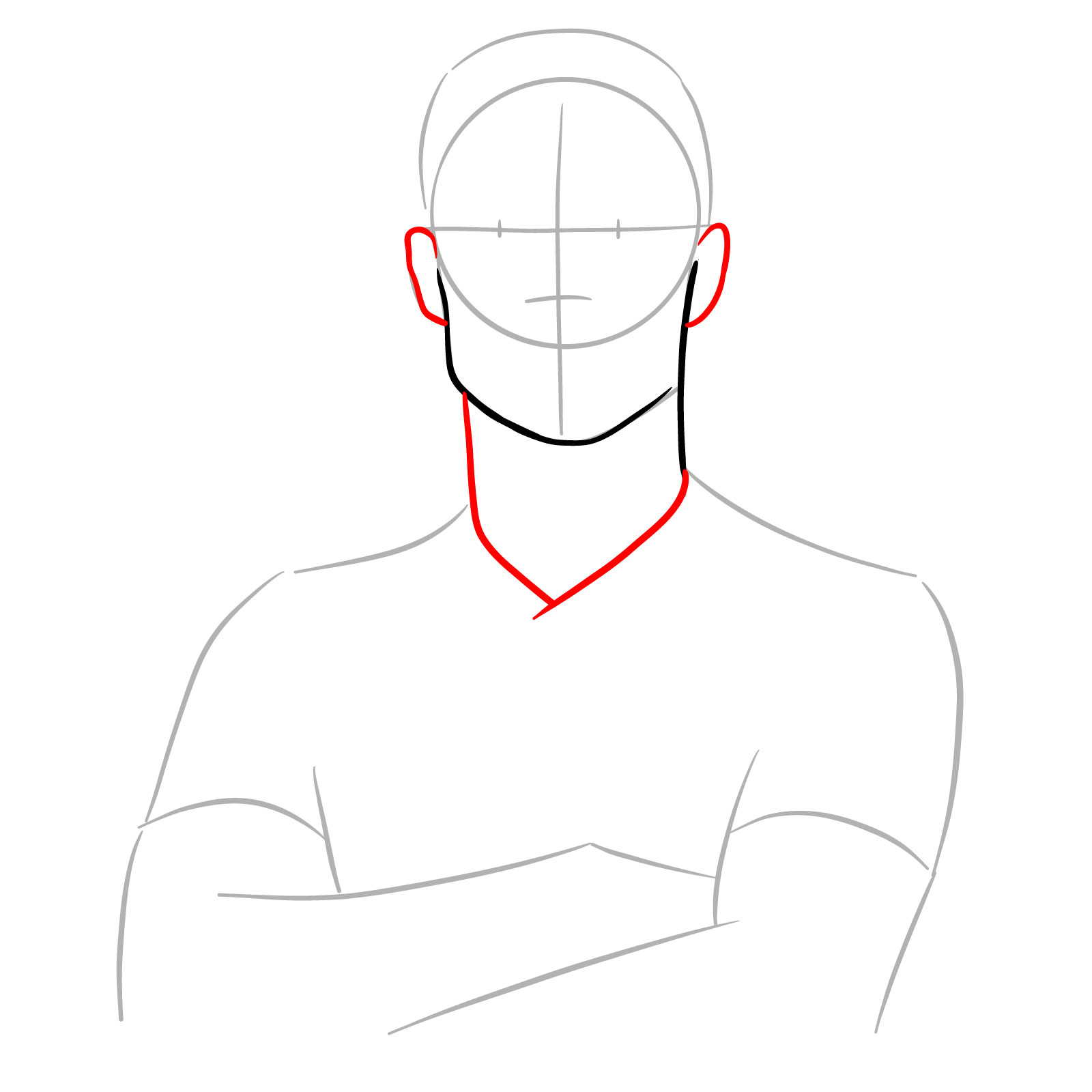 How to Draw Ronaldo - step 04