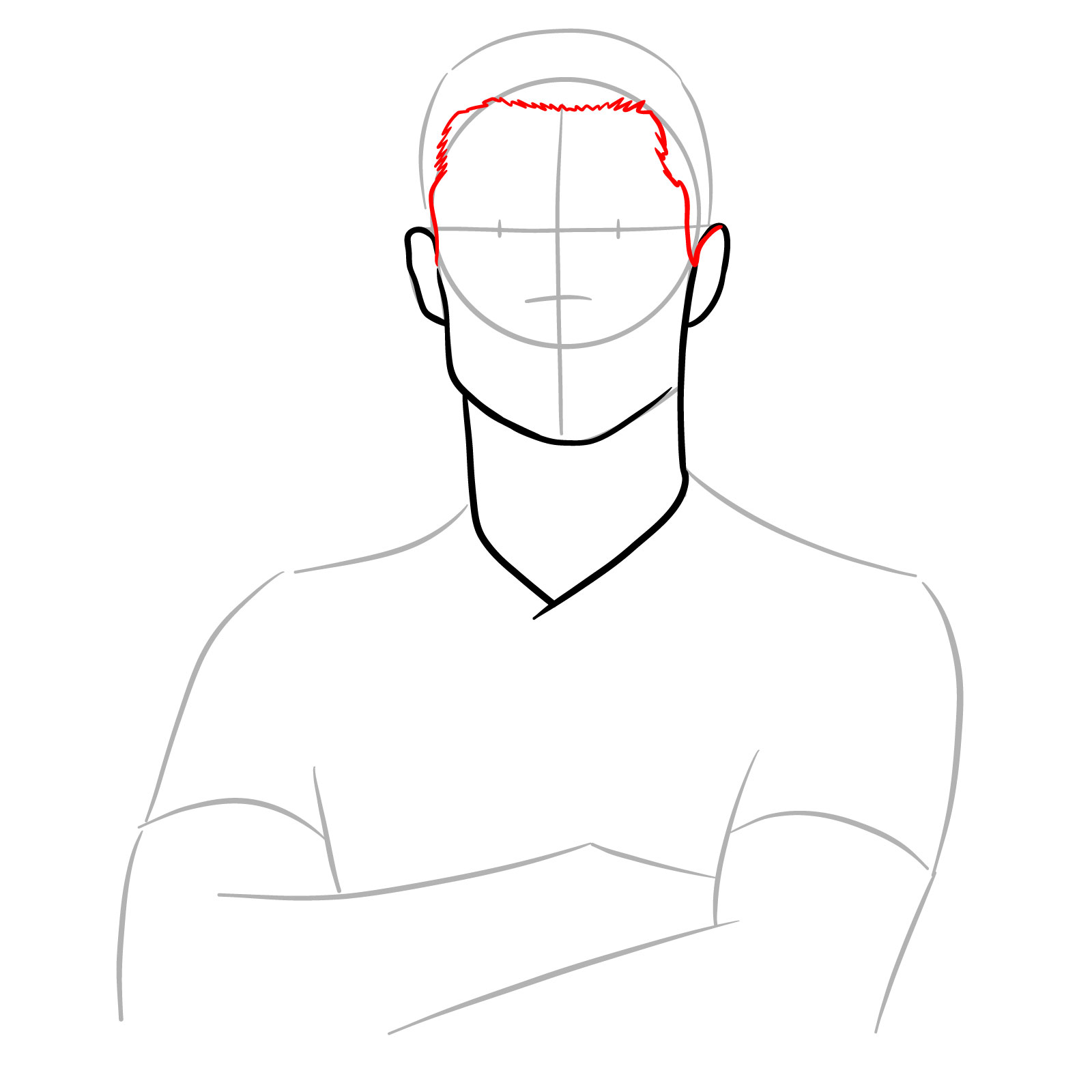 How to Draw Ronaldo - step 05
