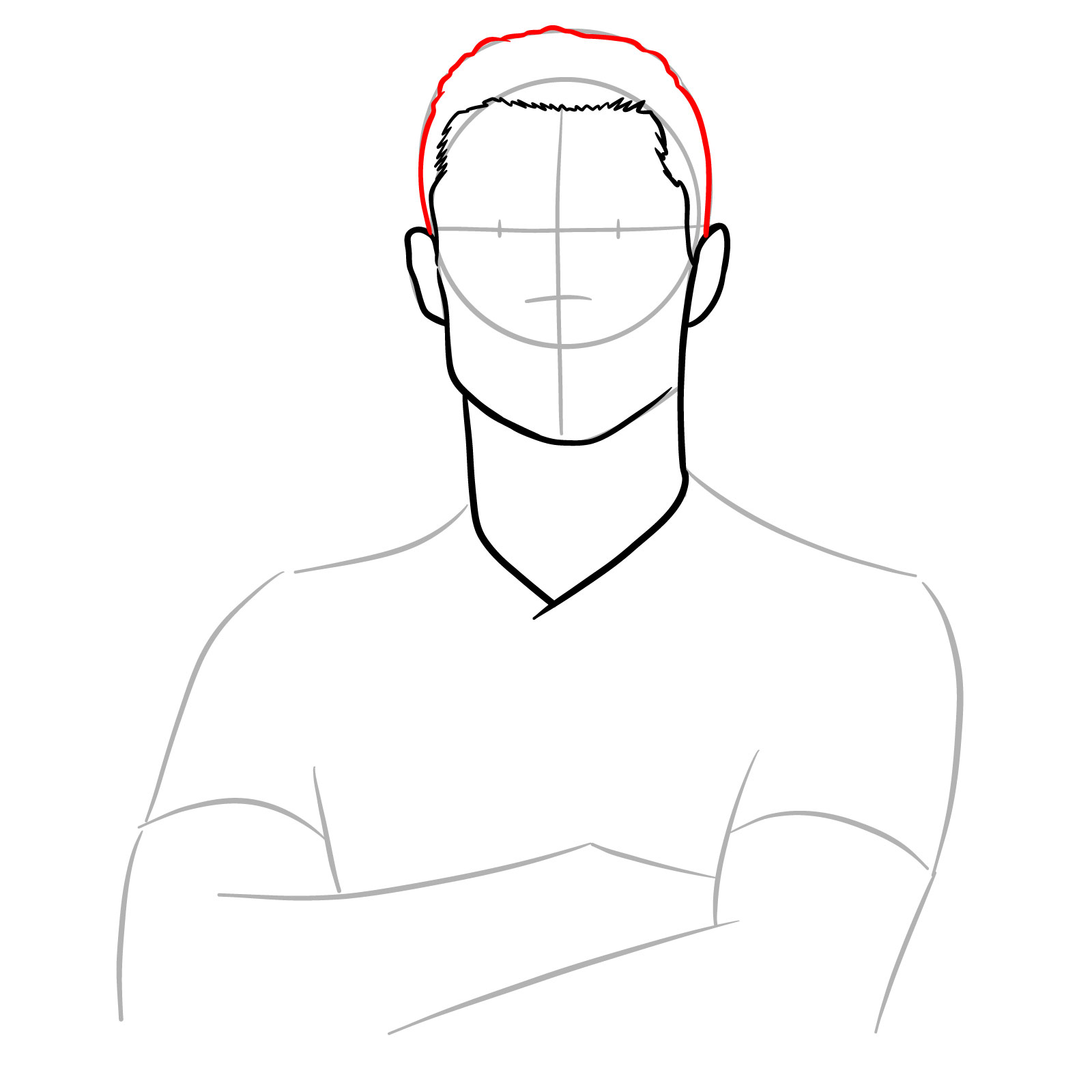 How to Draw Ronaldo - step 06