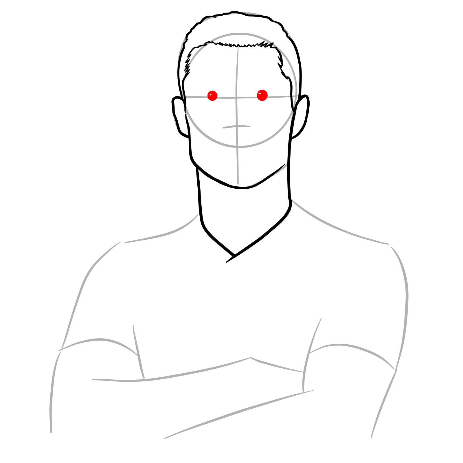 How to Draw Ronaldo - step 07
