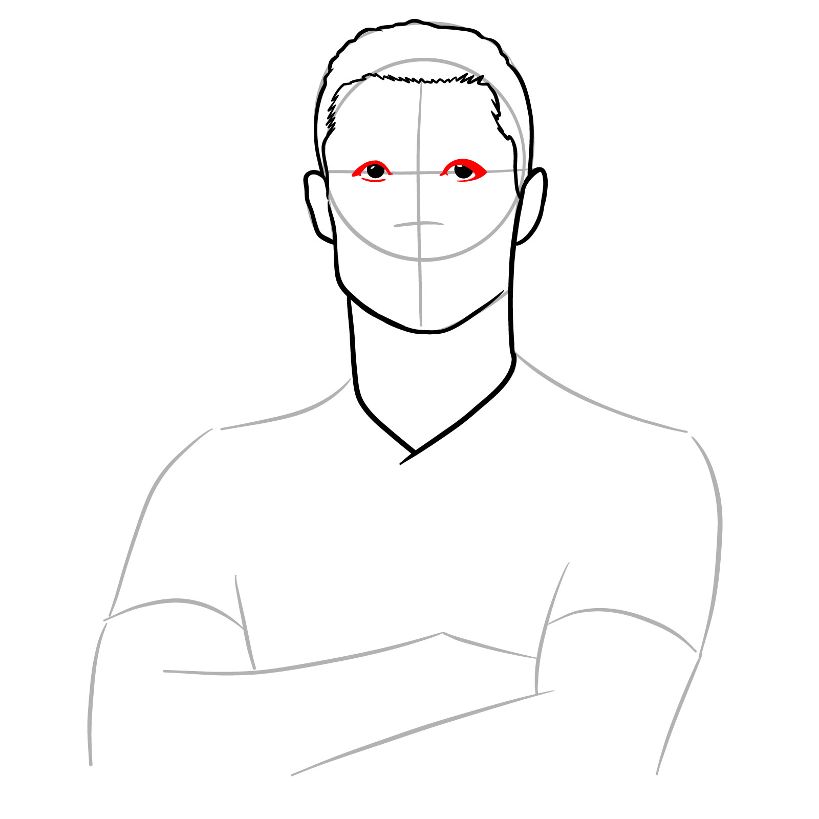 How to Draw Ronaldo - step 08