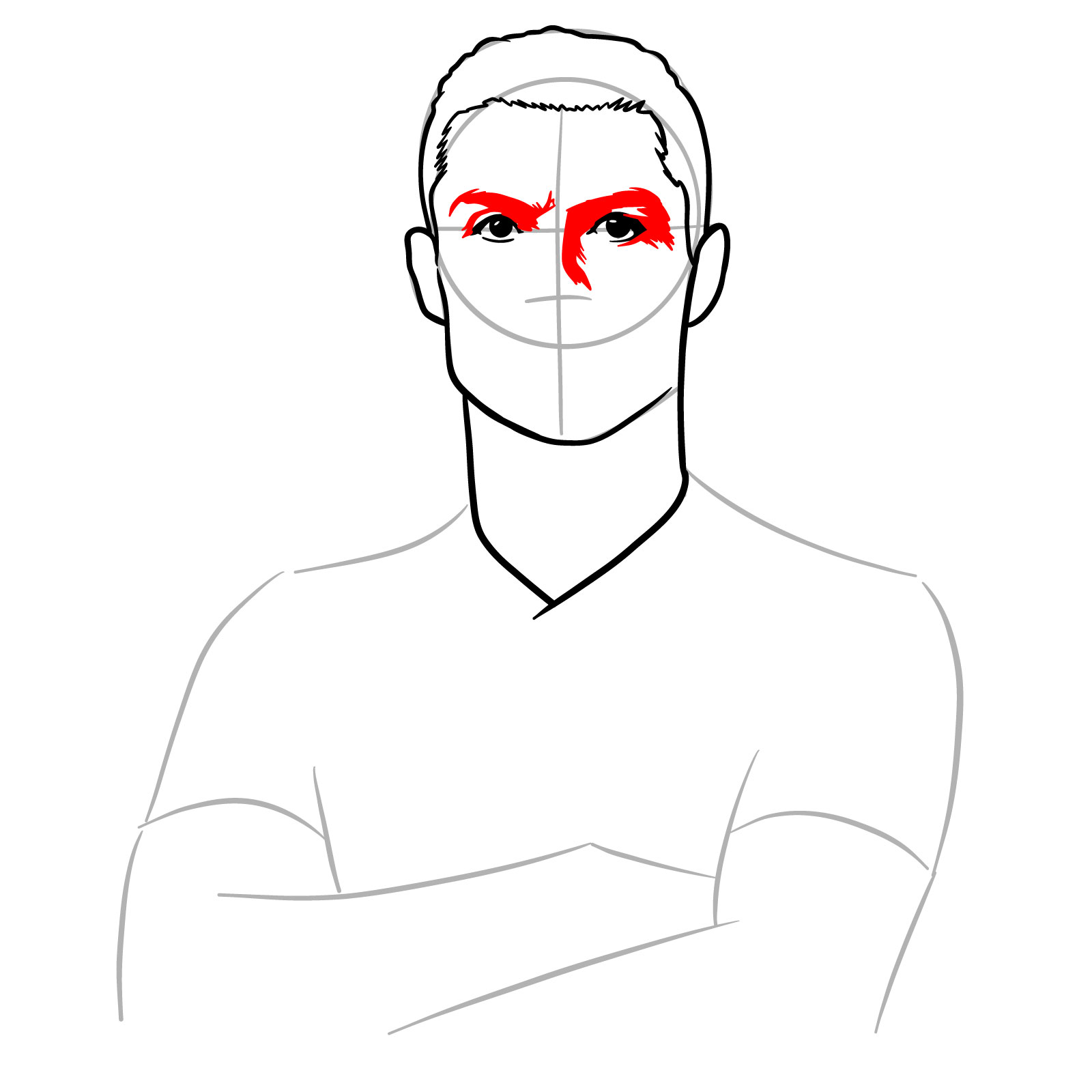 How to Draw Ronaldo - step 09