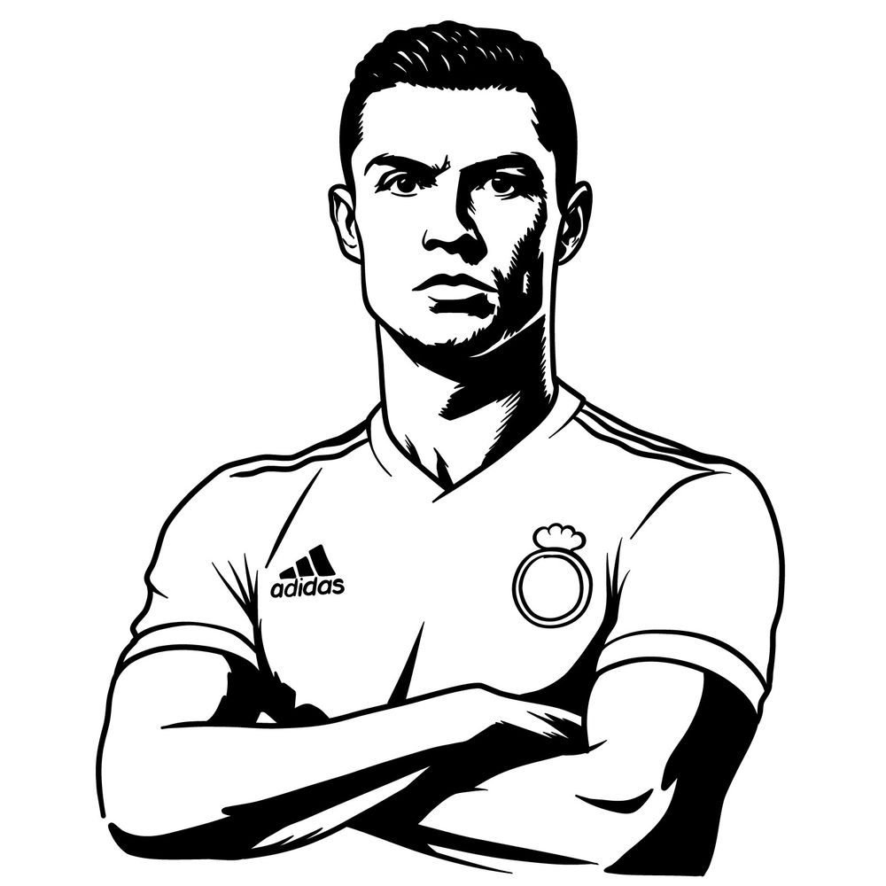 Learn How to Draw Ronaldo – Simplified Portrait Style