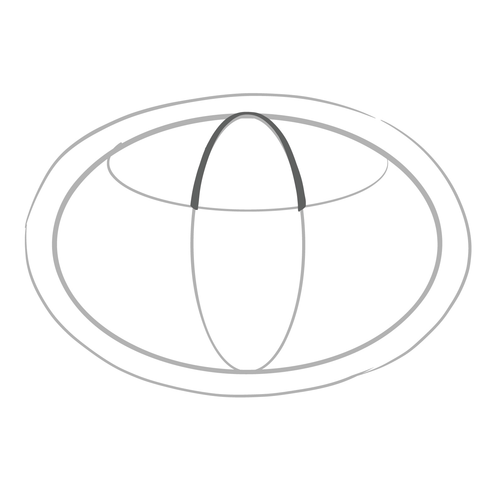 How to draw a Toyota logo - step 04