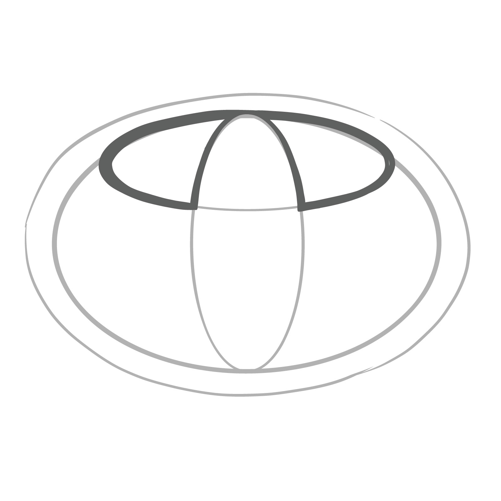 How to draw a Toyota logo - step 05