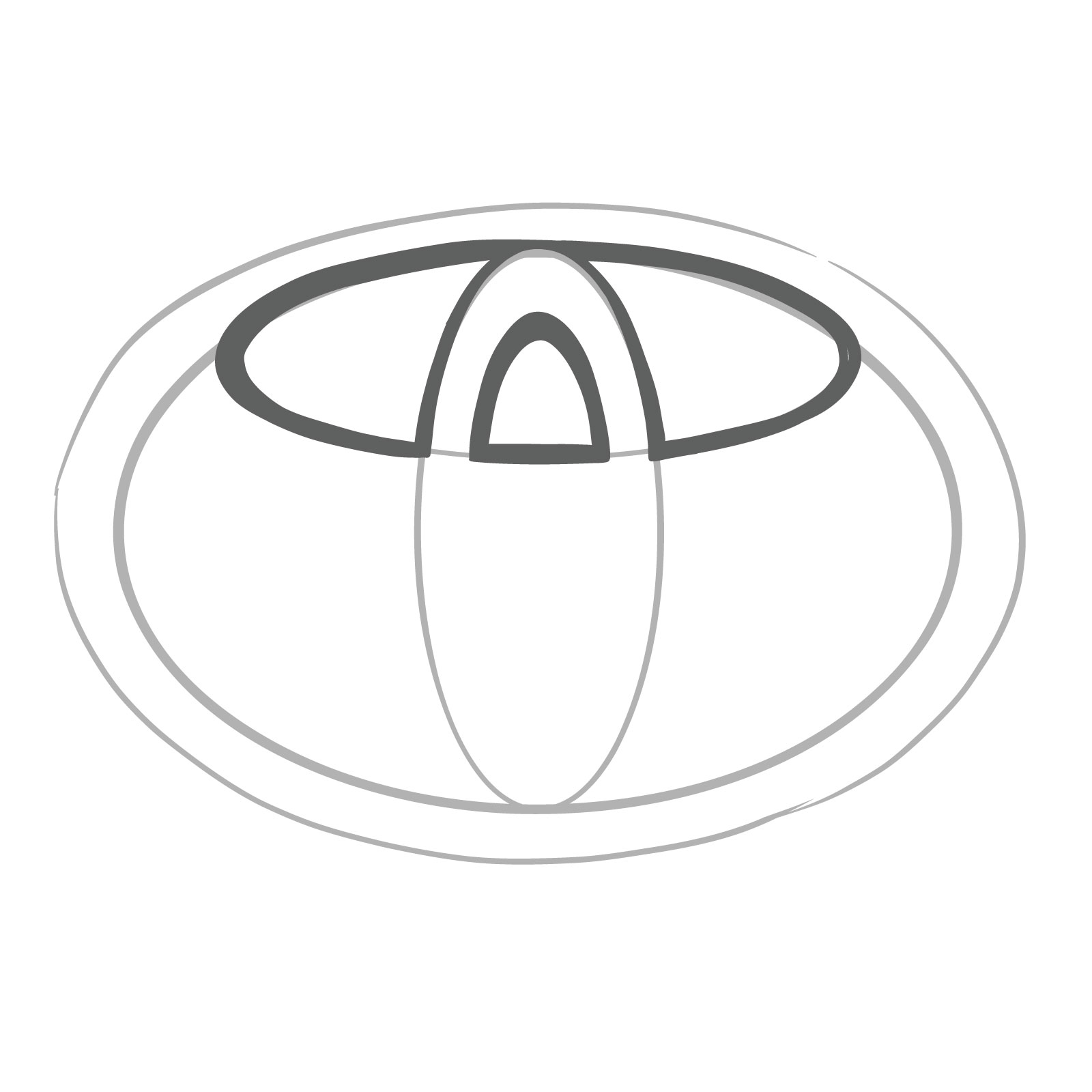 How to draw a Toyota logo - step 06
