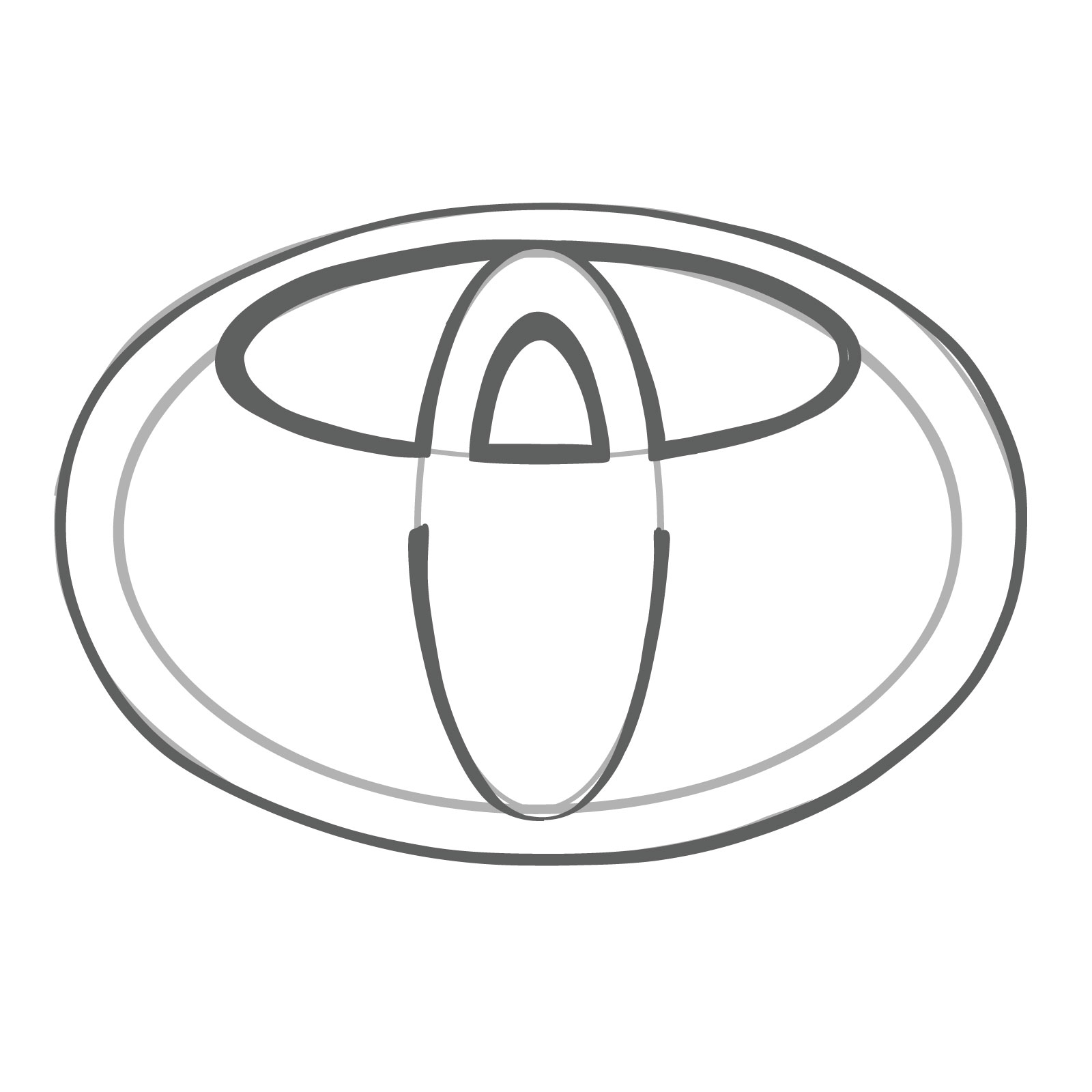 How to draw a Toyota logo - step 08