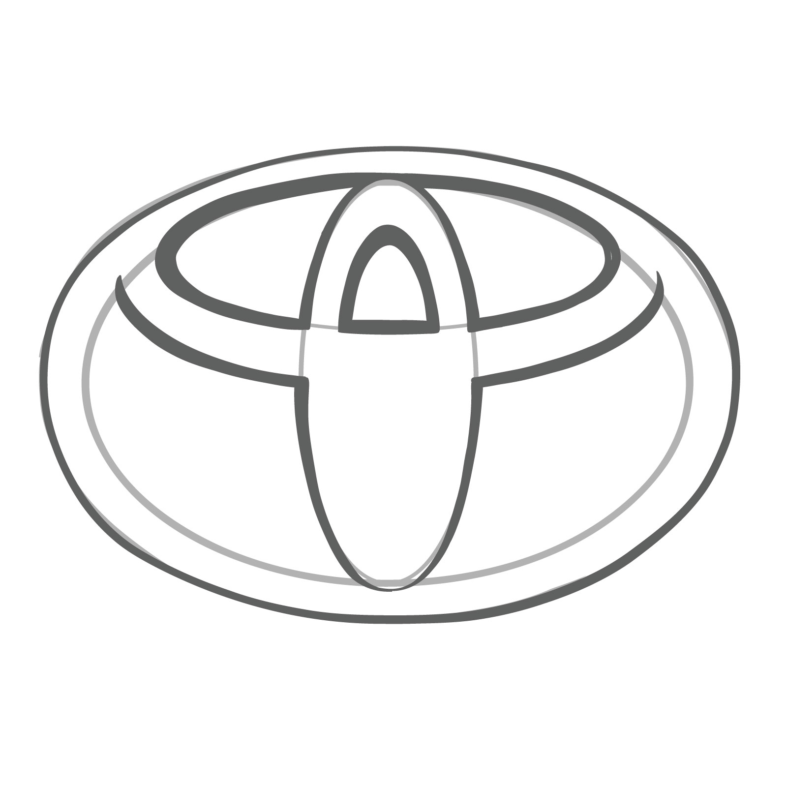 How to draw a Toyota logo - step 09