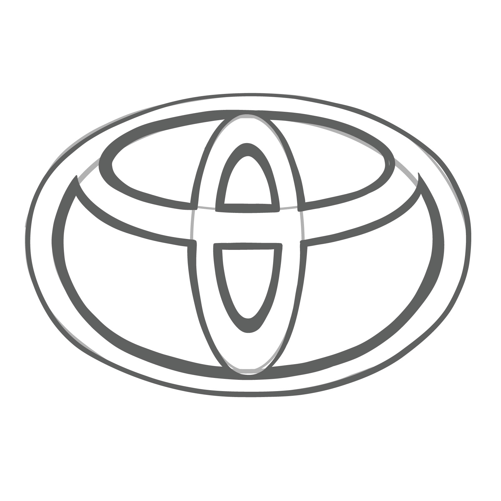 How to draw a Toyota logo - step 11