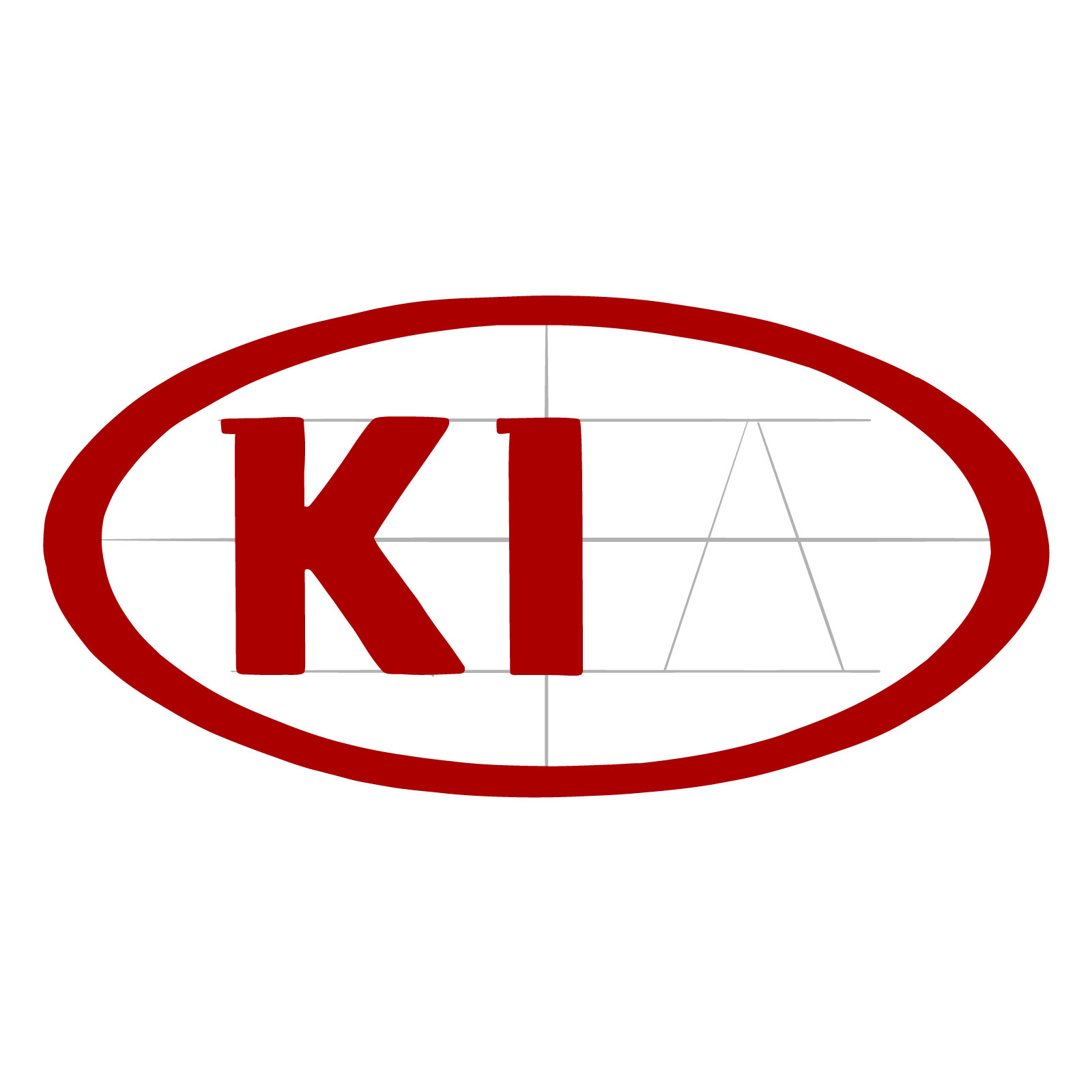 How to draw the KIA logo - step 07