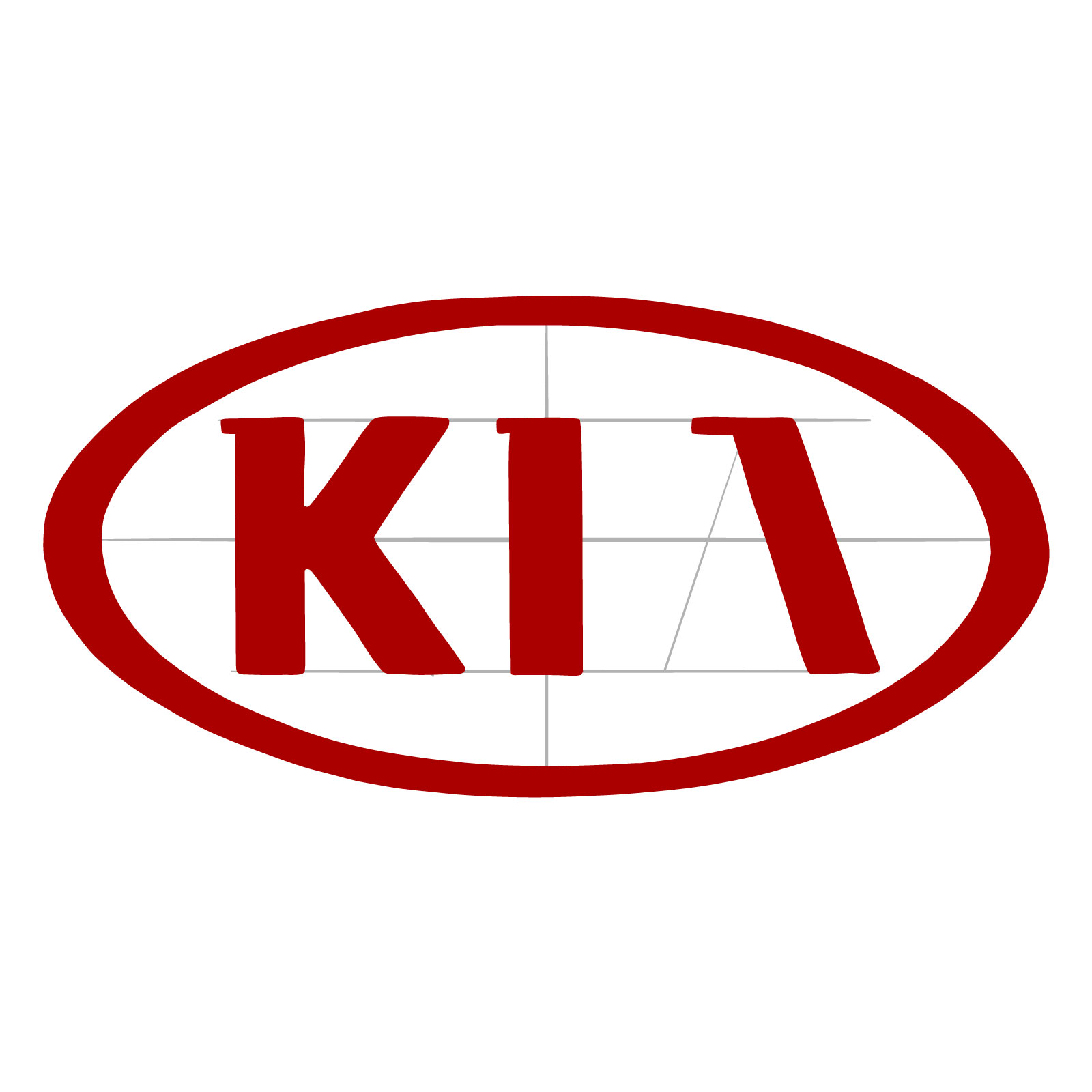 How to draw the KIA logo - step 08