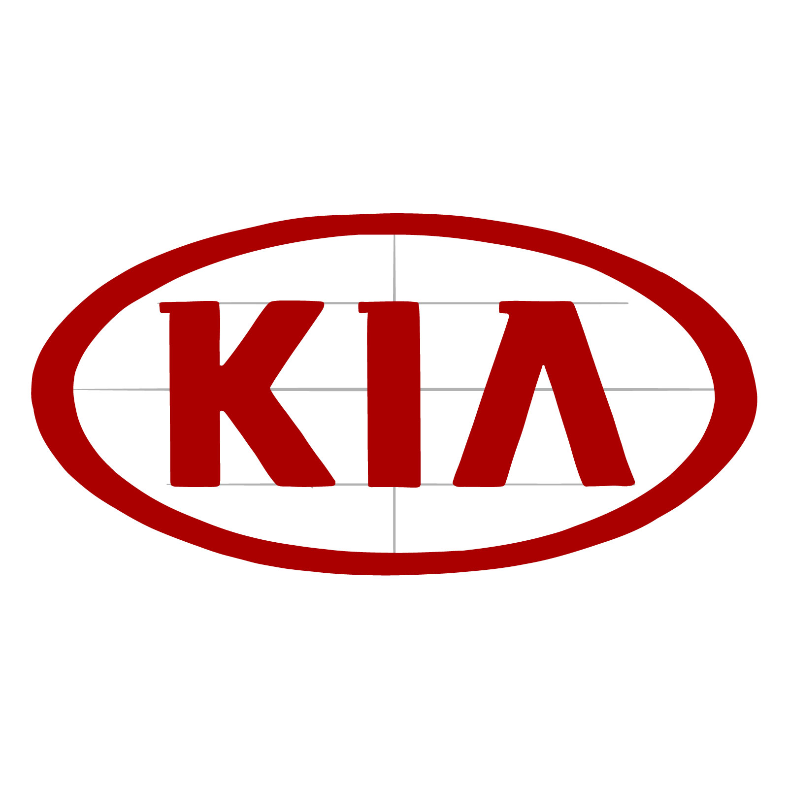 How to draw the KIA logo - step 09