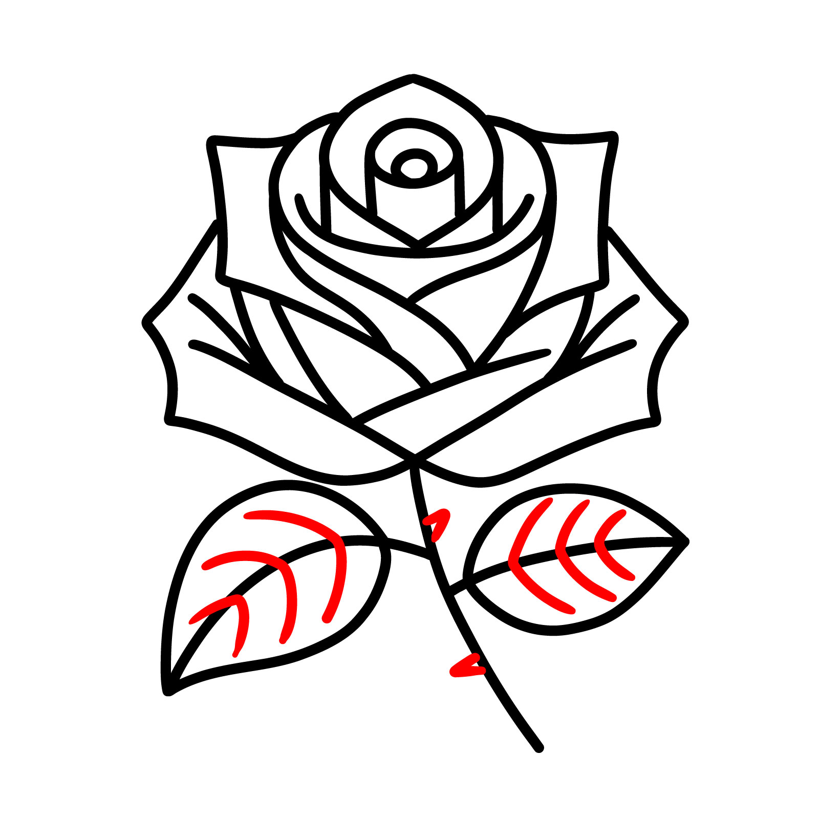 Rose Tattoo Vector Art, Icons, and Graphics for Free Download