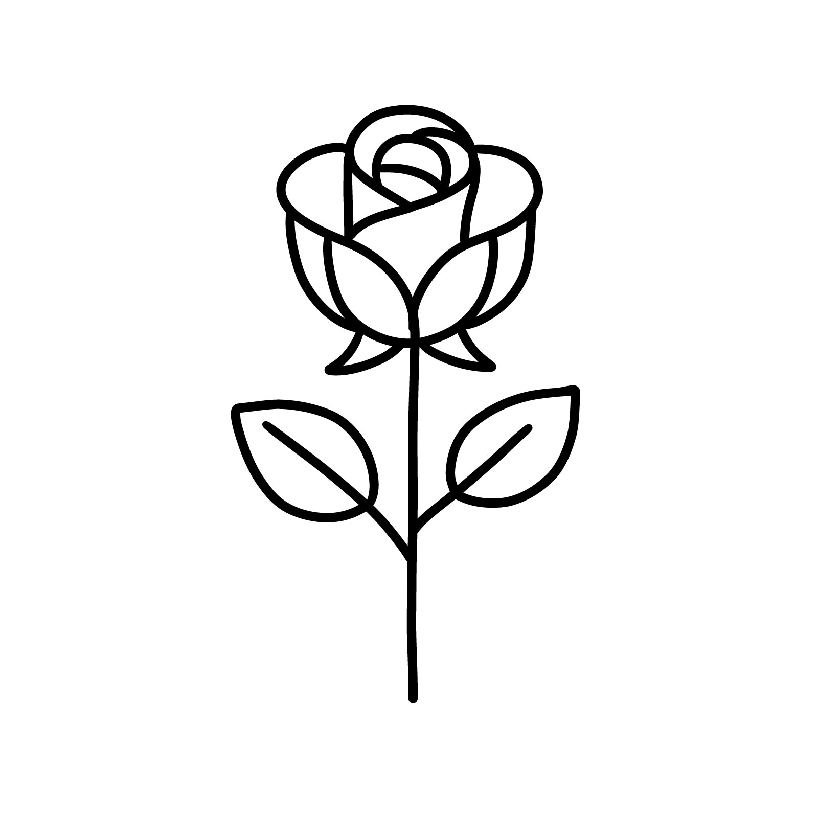 Rose Design Stroke PNG & SVG Design For T-Shirts