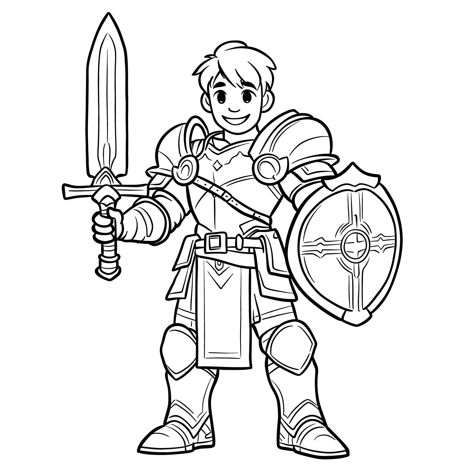 Easy drawing of a cartoon style Paladin