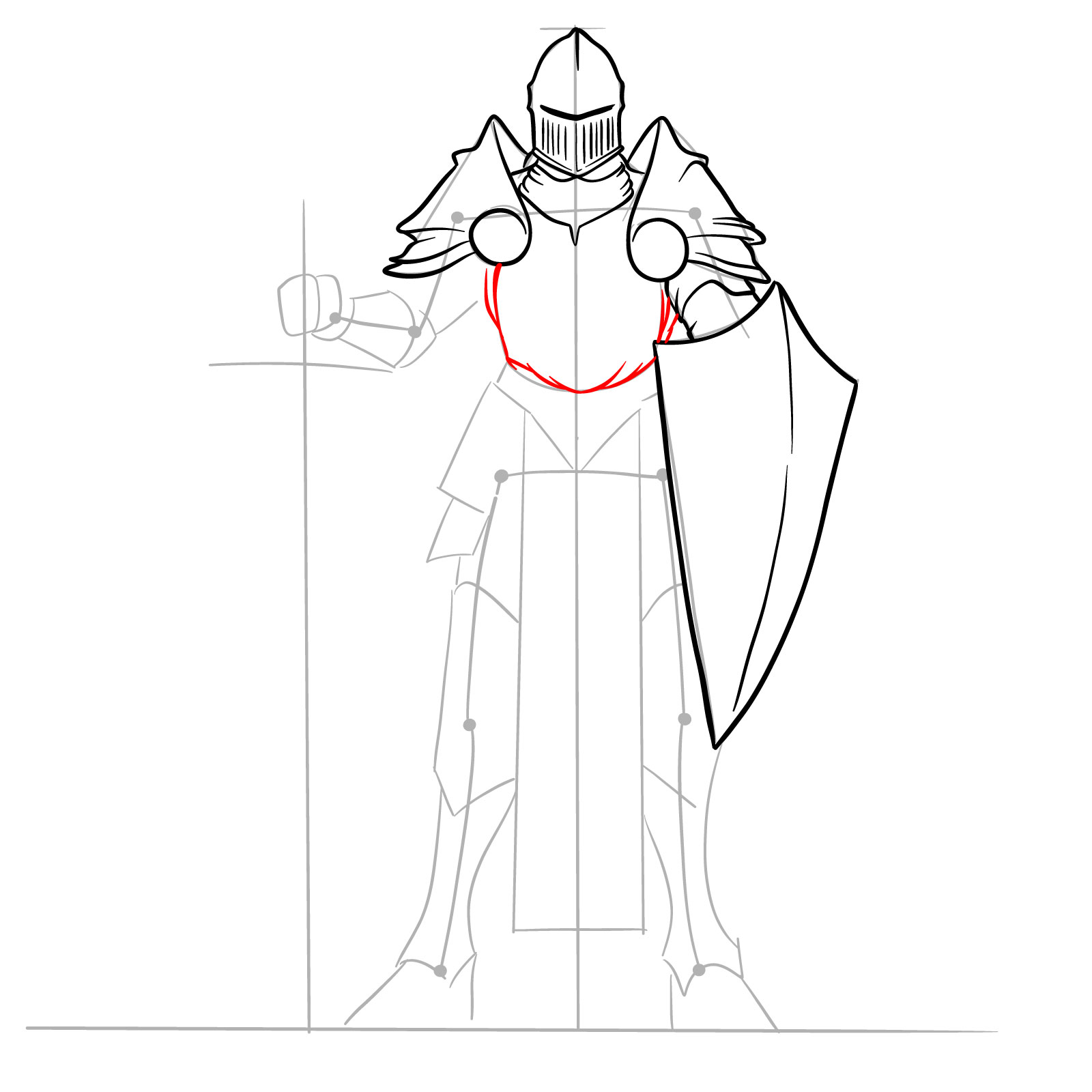 Realistic paladin step 11: body to the waist