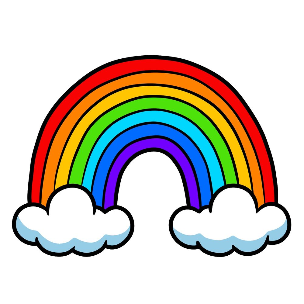 Easy Guide: How to Draw a Colorful Rainbow and Clouds Clearly