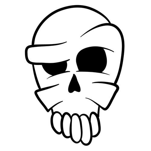 How to draw a cartoon skull
