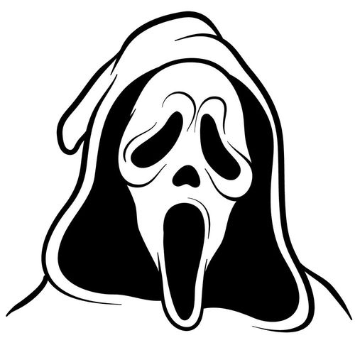 Ghostface Mask drawing guide