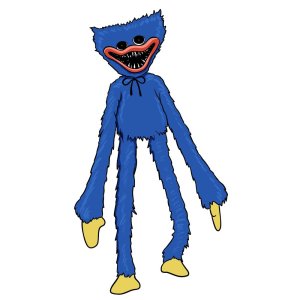 How to draw Huggy Wuggy